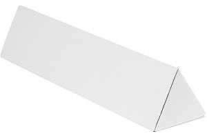 Aviditi Triangle Corrugated Cardboard Mailing Tubes, 3" x 24 1/4", White, Pack of 50, For Protecting, Shipping, and Storing Irregular-Shaped Items