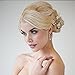 Aukmla Bride Wedding Hair Pins Flower Clips Bridal Hair Accessories Decorative for Women and Girls 3PCS (Gold)