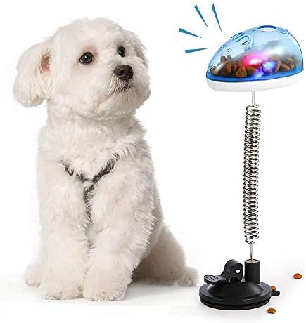 DADYPET Dog Food Ball, IQ Treat Ball Bite Toys Chewing Food Ball, Fun and Interactive Treat, Feeding Training Puppy for Dogs and Cats, Best Alternative to Bowl Feeding (BLUE)