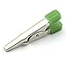 TOTOT 50PCS Alligator Clips Test Crocodile Clamps 45mm Silver Tone With Green Handle