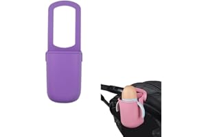 Yeanifeana 1Pcs Cutie Holder Universal Stroller Cup Holder, Removable Water Bottle Holder for Outdoor, Silicone Storage Bag D
