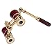 HQRP Opera Glasses/Binoculars w/Crystal Clear Optic (CCO) 3 x 25 in Burgundy Color with Golden Trim, Built-in Extendable Handle and Red Reading Light