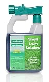Intense Green Grass Enhancing Booster- Natural Spray Concentrated Liquid Fertilizer Micronutrient- Any Grass Type, All Season- Simple Lawn Solutions, 32-Ounce