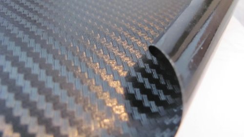 Black Carbon Fiber Vinyl Wrap - Outdoor rated for automotive use - 48" x 60 "