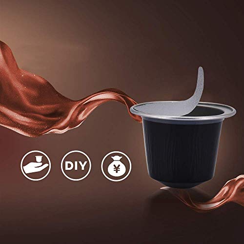 L.BAN 50Sets Nachfüllbare Kaffeekapseln Tasse Einweg-Kaffeekapseln Verpackung Cafe Supplies for Black – Bild 6