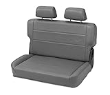 Bestop 39440-09 TrailMax II Fold and Tumble Charcoal All-Vinyl Rear Bench Seat for 1955-1995 CJ5, CJ7 and Wrangler YJ
