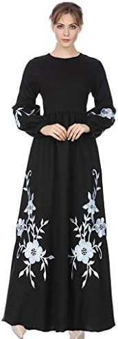 XNBZW Women Muslim Floral Maxi Dress - Lady Plus Size Long Abaya Kaftan Dubai Robe Gown Elegant Cocktail Prom Dresses 2019