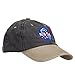 e4Hats.com NASA Insignia Embroidered Washed Two Tone Cap - Black Khaki OSFM