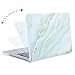 MOSISO Compatible with MacBook Pro 13 inch Case with CD-ROM (Model: A1278, Old Version Release 2012-2008), Plastic Pattern Hard Shell Case & Keyboard Cover & Screen Protector, White Green Marble