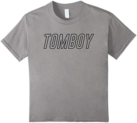 Kids Tomboy Tshirt Statement Tee 12 Slate