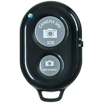 Bluetooth Wireless Remote Control Camera Shutter Release Self Timer for IOS Android Smartphone Tablet & all Bluetooth Compatible Products (Black)