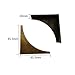 Whale GoGo 4 Pcs Retro Style Metal Box Furniture Corner Protectors Edge Safety Guards