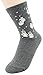 Lovful 2 Pairs Women's Animal Pattern Casual Cotton Socks,Grey