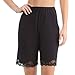 Ilusion 2637 - Lace Trim Bloomer Slip - Black, Size Large