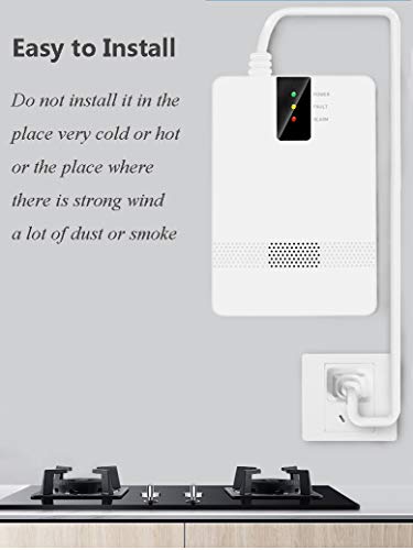 Natural Gas Detector, Propane Detector, Home Gas Alarm, Gas Leak Detector,High Sensitivity LPG LNG Coal Natural Gas Leak Detection,Natural Gas Alarm Monitor Detector for Home Kitchen - Thumbnail 4
