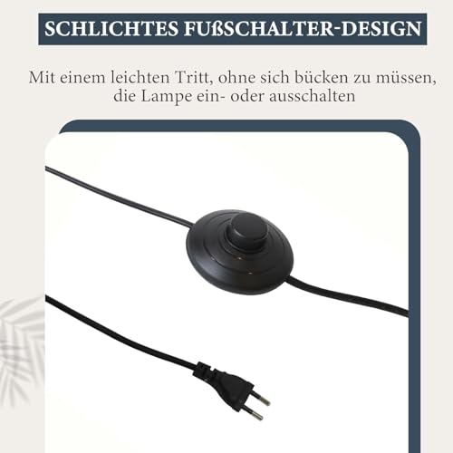 ZMH Modern Floor Lamp Floor Lamp - 3 Lights E27 Design with Ped Switch
