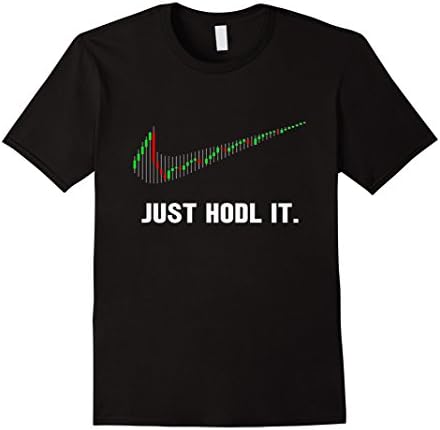 Mens Crypto Currency Trade Just Hold HODL Bitcoin Shirt 2XL Black
