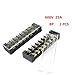 Saim Double Row 8 Position Screw Terminal Wire Barrier Strip 600V 25A 2 Pcs