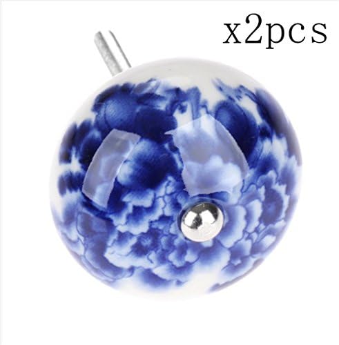 Choubao Simple Pastoral Style Cupboard Kitchen Cabinet Door Knobs Round Ceramic Knob Home Decor Drawer Pull & Handle for Closet Wardrobe Dresser - 2pcs