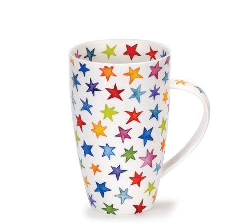 Dunoon bone china mug with Starburst design in Henley shape
