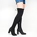 SheSole Women's Over Knee Thigh High Heel Black Boots