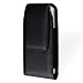 Faux Leather Vertical Case Holster with Belt Clip for 5 inch Smartphones Samsung Galaxy S5, S4 ,Nokia Lumia , HTC ONE ,LG G2 , Nexus 5 , MOTO X (Black)