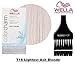 Wella COLOR CHARM Permanent LIQUID HAIR TONER (w/Sleek Tint Brush) Haircolor Liquifuse, 1:2 Mix Ratio Hair Color DYE (T18 Lightest Ash Blonde.)