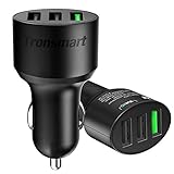 [Qualcomm Certified] Tronsmart Quick Charge 2.0 42W 3-Port USB Car Charger For S7, S7 Edge, S6 ,iPhone 6 / 6 Plus, iPad Pro / Air 2 / mini 3 and More, Black