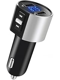 Comsoon Bluetooth FM Transmistter for Car, Wireless In-Car Bluetooth Receiver MP3 Player Radio Adapter Car Kit with 5V/2.4A&1A Dual USB Charger Ports, Hands Free Calling for iPhone,iPad, Smartphones