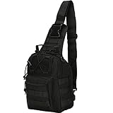 Tactical Shoulder Bag,1000D Outdoor Military Molle Sling Backpack Sport Chest Pack Daypack Bags for Camping, Hiking, Trekking, Rover Sling