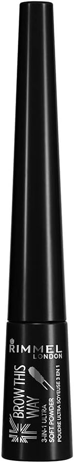 Rimmel Brow Shake Filling Powder 8 g Natural Look Black waterproof view 2