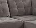 BOBKONA Michelson 3-Piece Reversible Sectional with Ottoman Sofa Set, Charcoal
