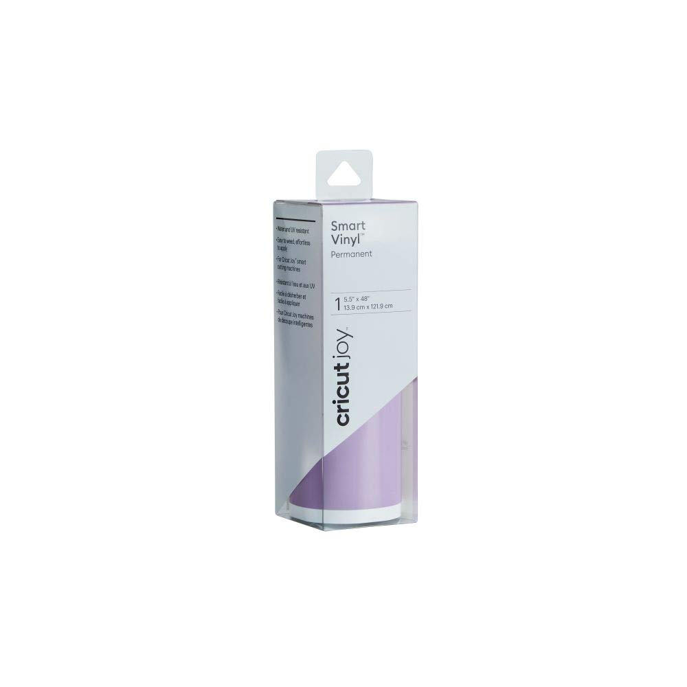 Photo 1 of Cricut Joy Smart Permanent Vinyl, Light Purple - 4ft Roll (5.5' x 48'), Glossy Finish - Compatible Joy Machine, Matless Cutting for Long cuts (4ft Shapes, 20ft Repeated cuts)