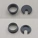 Xntun 6 Pack 1-3/8 Inch Desk Grommet, Plastic Desk Cord Cable Hole Cover Grommet (Black)
