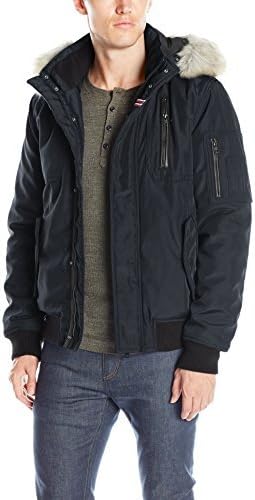 tommy hilfiger hooded down bomber jacket