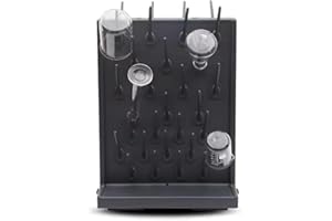 Heytaful Lab Drying Racks Pegboard Bench-top Wall-Mount Laboratory Glassware Polyethylene Cleaning Equipment (27 Black)