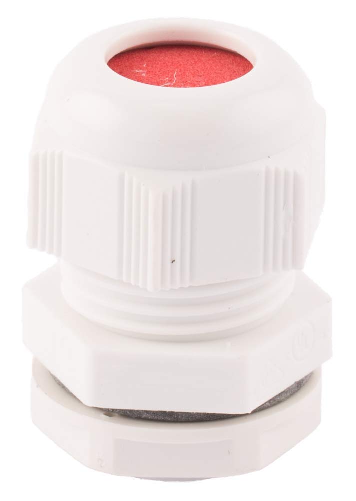 SWA Pack of 10 White Nylon Cable Glands, suitable for 6-12mm, M20 thread