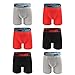 JRAMBO Mens Underwear Soft Cotton Boxer Briefs with Elastic Waistband (6-Pack) Assorted Colors Medium