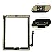 Monkey New White Digitizer Touch Screen Front Glass Assembly for iPad 3 - Includes Home Button + Pre-Installed Adhesive with Tools kit for iPad 3 3rd Gen Touch