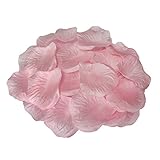 JUYO VONSAN rose petals artificial flowers for decoration Wedding flowers favors 1000 pcs artificial roses (Light Pink)
