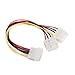 DTOL Computer Molex 4 Pin Power Supply Y Splitter Cable