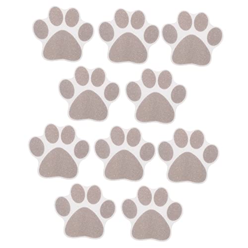 Hemobllo 10pcs Non-Slip Paw Print Shower Stickers Waterproof Anti-Slip Bathtub Decals for Boys and Girls Adults Self-Adhesive Floor Decorations for Bathroom Kitchen