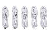 Samsung Micro USB Charging Data Cable for Galaxy Tab, 5 Pack - Non-Retail Packaging - White