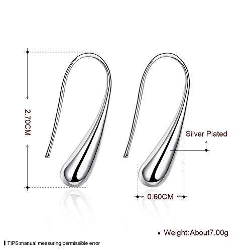 Buycitky Sterling Silver Plated Teardrop Earrings for Women Silver Drop Earrings Set with PU Jewelry Pouch
