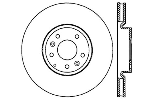 StopTech 128.45071R Sport Cross Drilled Brake Rotor (Front Right), 1 Pack