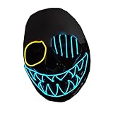 Scary Led Mask Purge Halloween Light Up Professional Rave Costumes Glow Stick Led Face Changeable Party City Mask for Parties Festival Costume by Latburg (led mask-001)