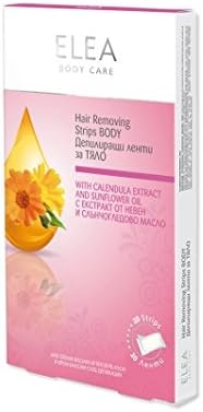 Hair Removing Strips for Body with Calendula Extract and Sunflower Oil Elea - 20 pcs + Calming Balm 15 g. / 0.5 oz.