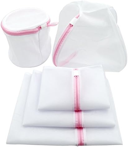 Set of 5 Mesh Laundry Bags with Large/Medium/Small and 2 Bra Bags for Washer Machine &amp; Dryer ， Moonter Simple Houseware Wash Laundry Bag for Hosiery, Stocking, Underwear, Bra and Lingerie Travel