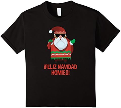 Kids Chicano Santa Claus Cholo t-shirt 12 Black