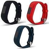 ECSEM Replacement Bands and Straps for Garmin vivofit JR & vivofit 3, [fits 6~8.5 inch wrists], Black/Slate/Red